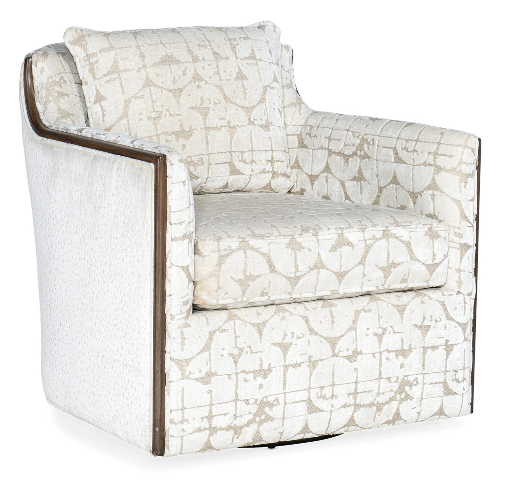 Oakley Exposed Wood Swivel Chair