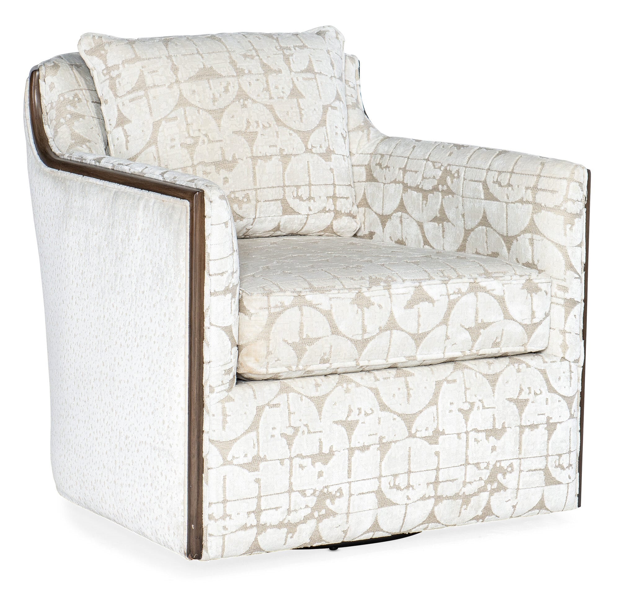 Oakley Exposed Wood Swivel Chair