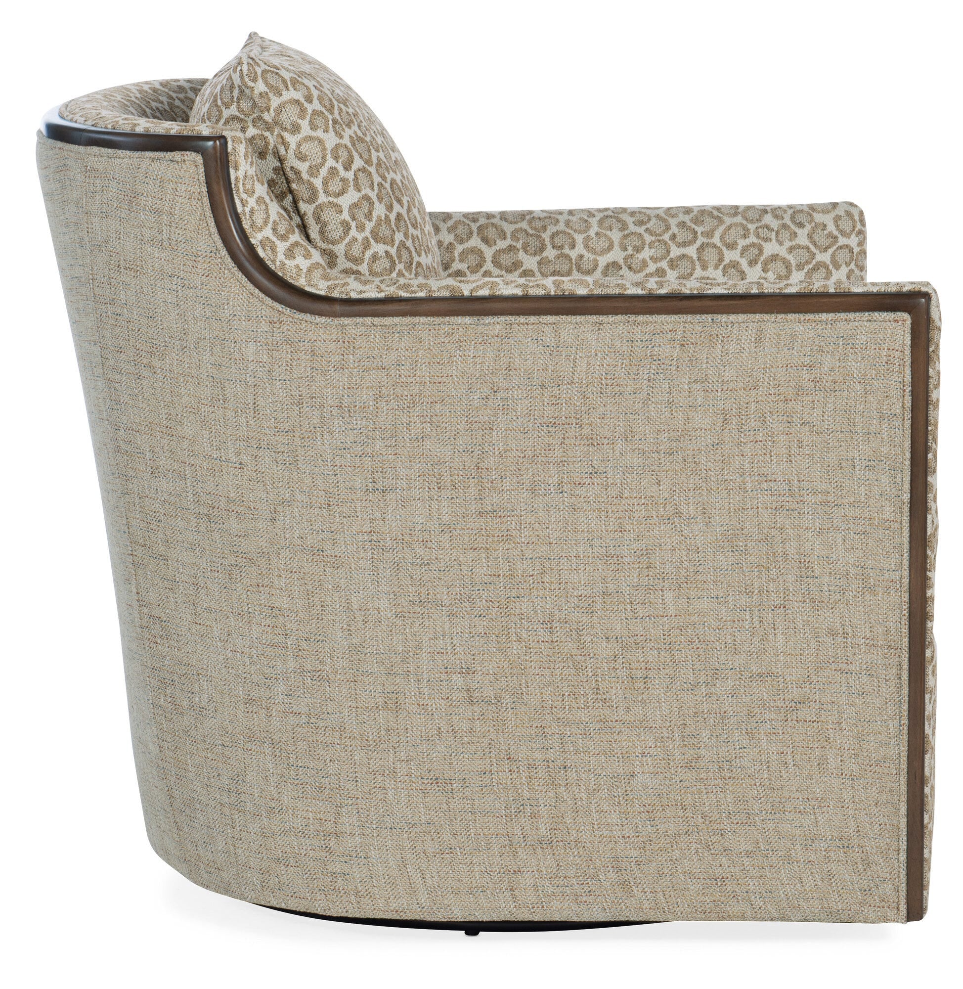 Oakley Exposed Wood Swivel Chair