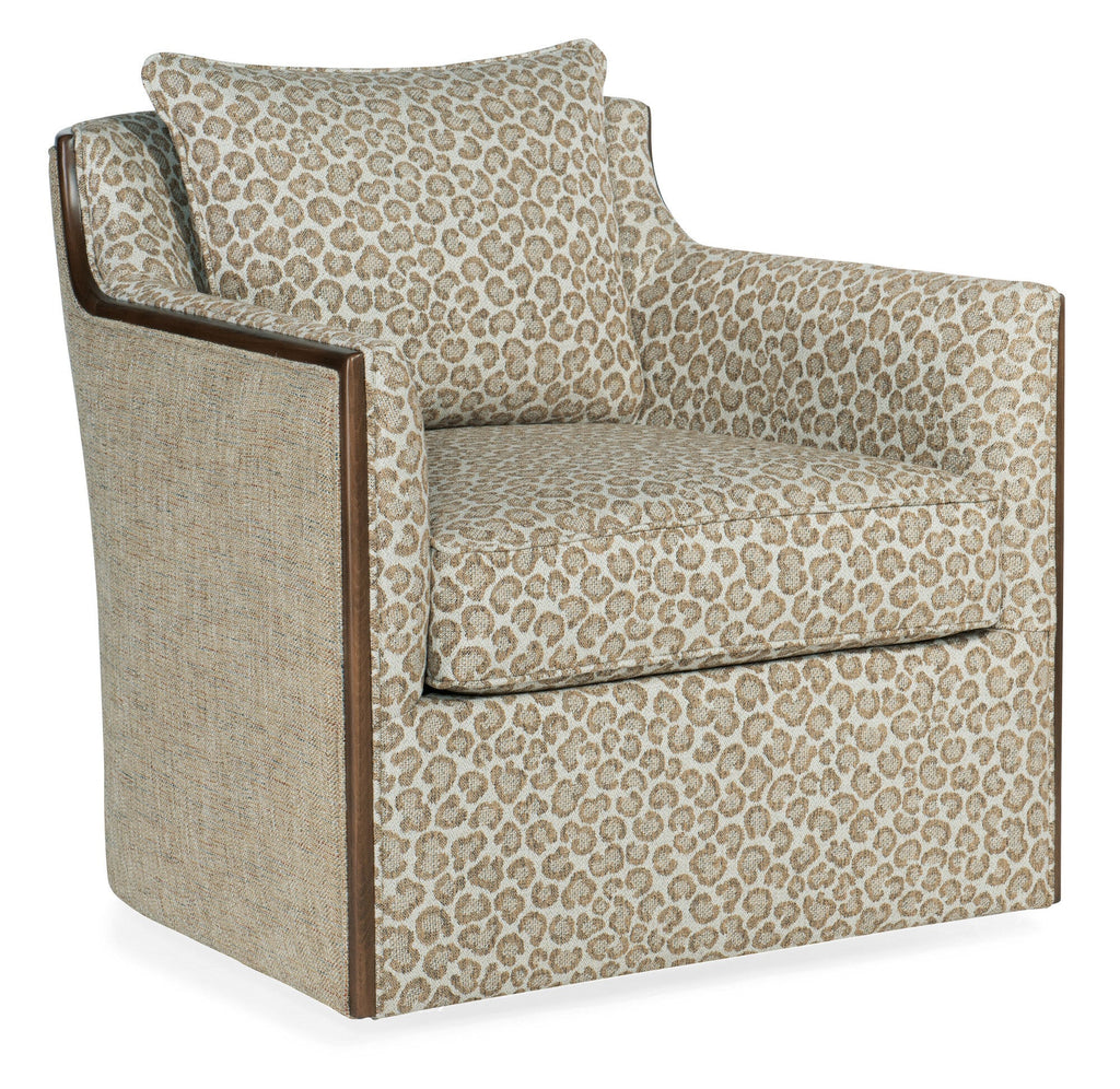 Oakley Exposed Wood Swivel Chair