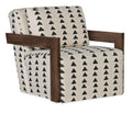 Cabell Exposed Wood Swivel Chair - Silo Image 1