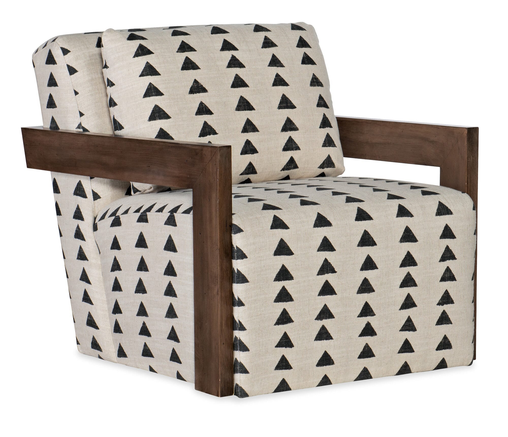 Cabell Exposed Wood Swivel Chair - Silo Image 1