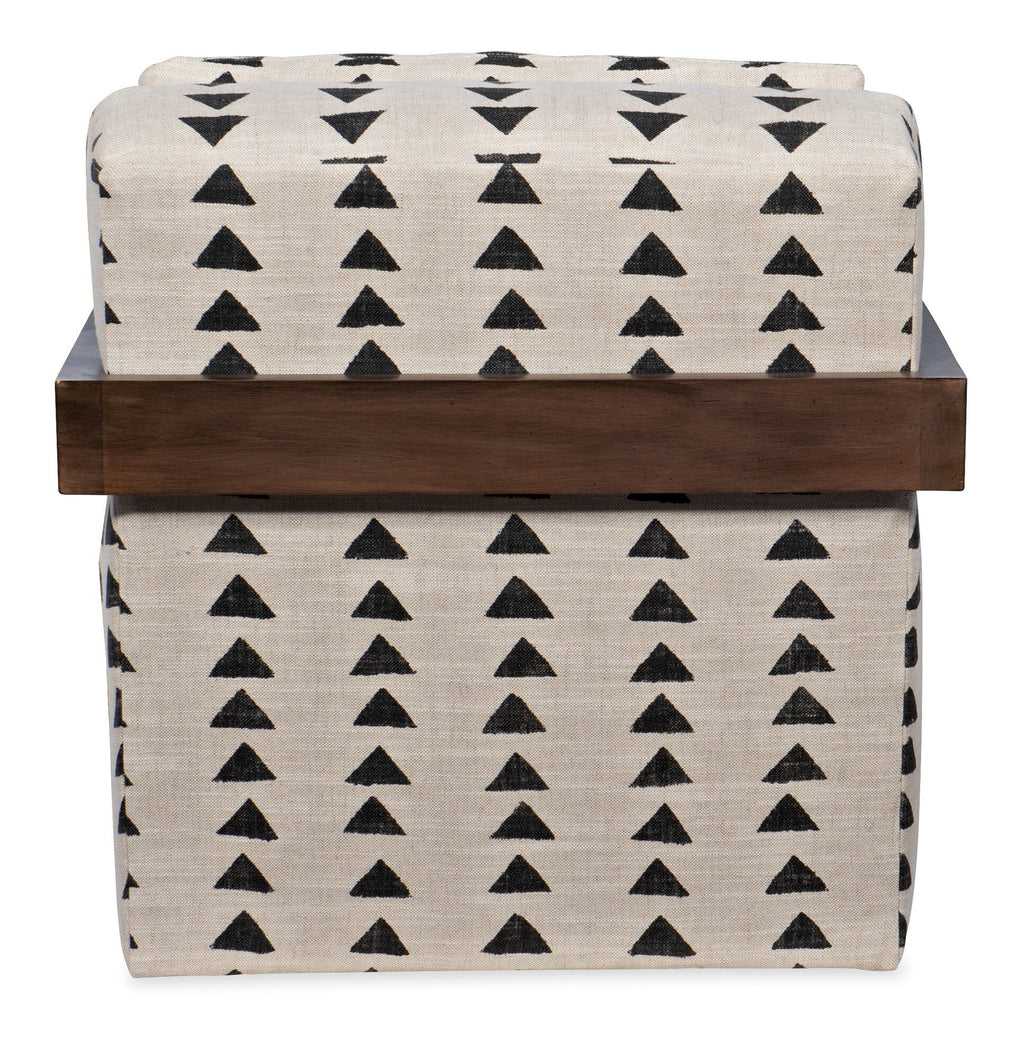 Cabell Exposed Wood Swivel Chair - Silo Image 2