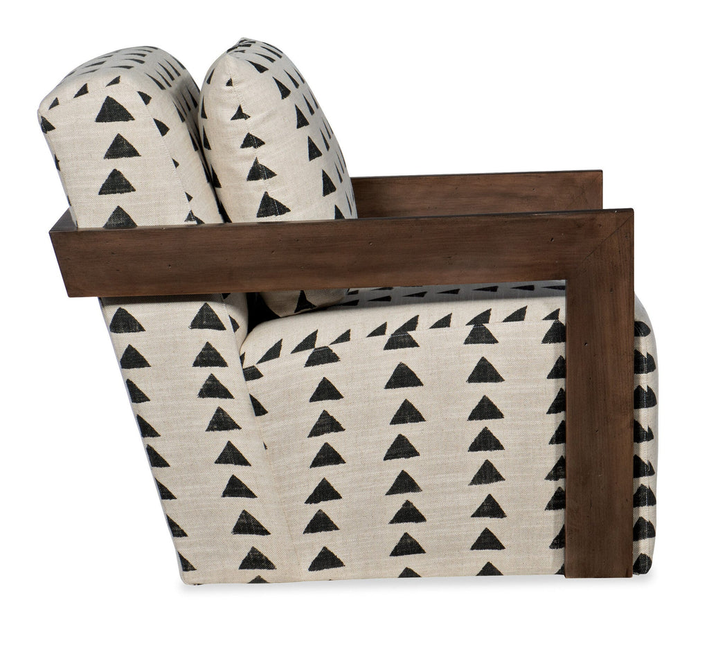 Cabell Exposed Wood Swivel Chair - Silo Image 3