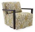 Creighton Exposed Wood Swivel Chair