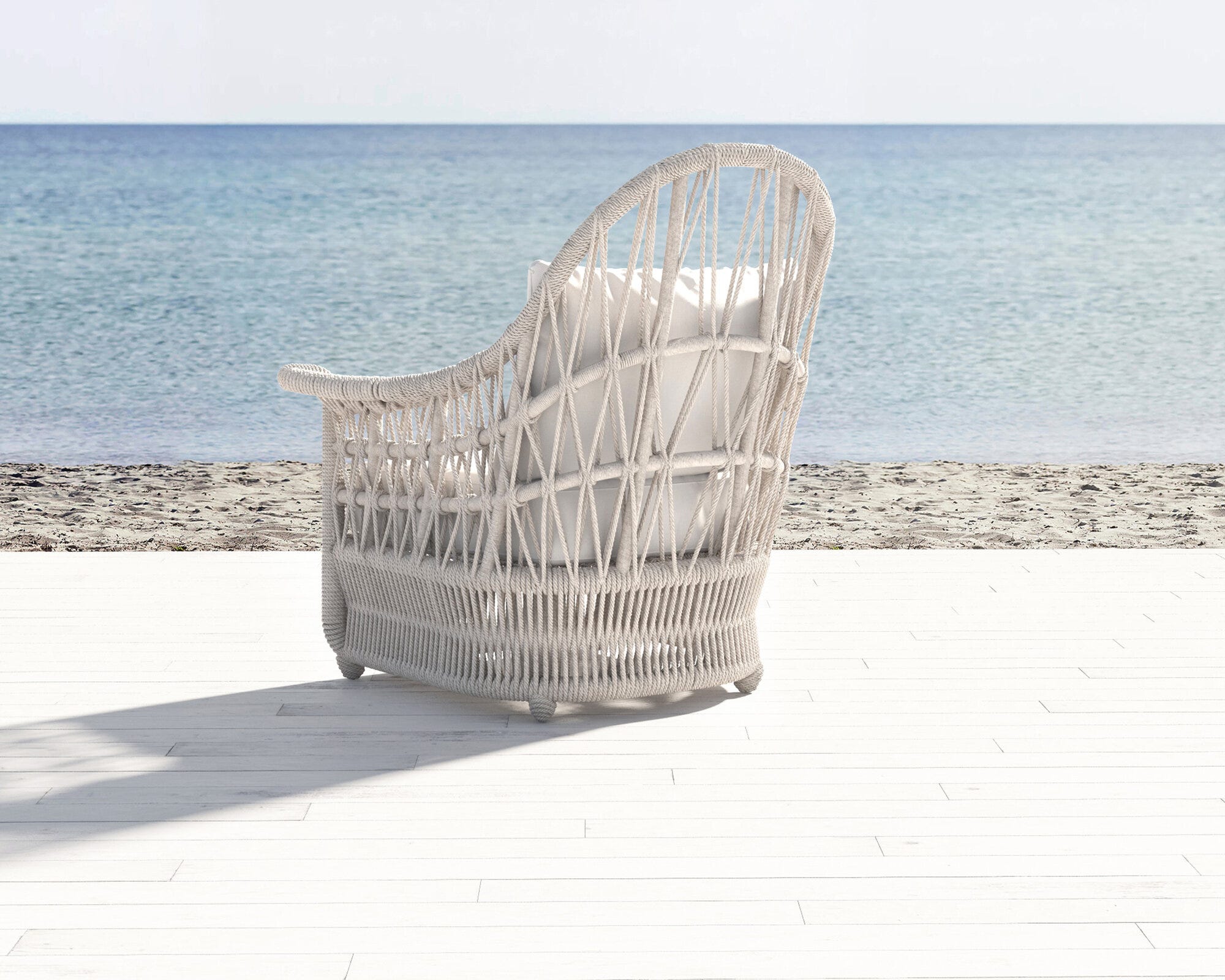 Dana Rope Wing Chair Back View