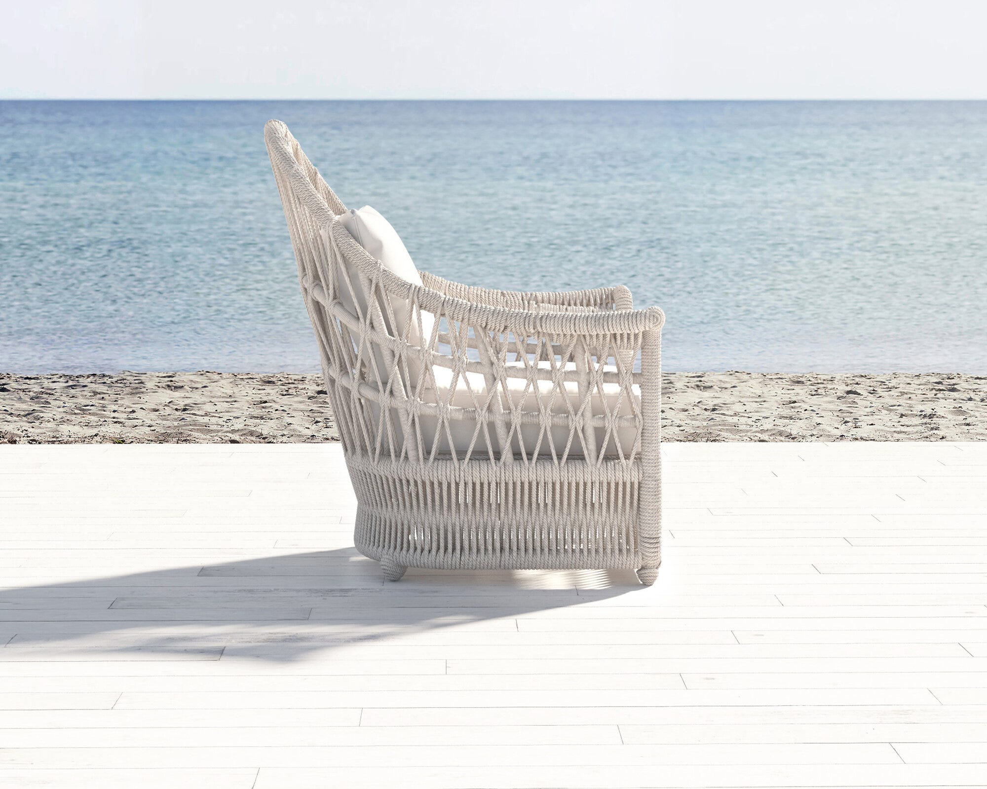 Dana Rope Wing Chair Side View