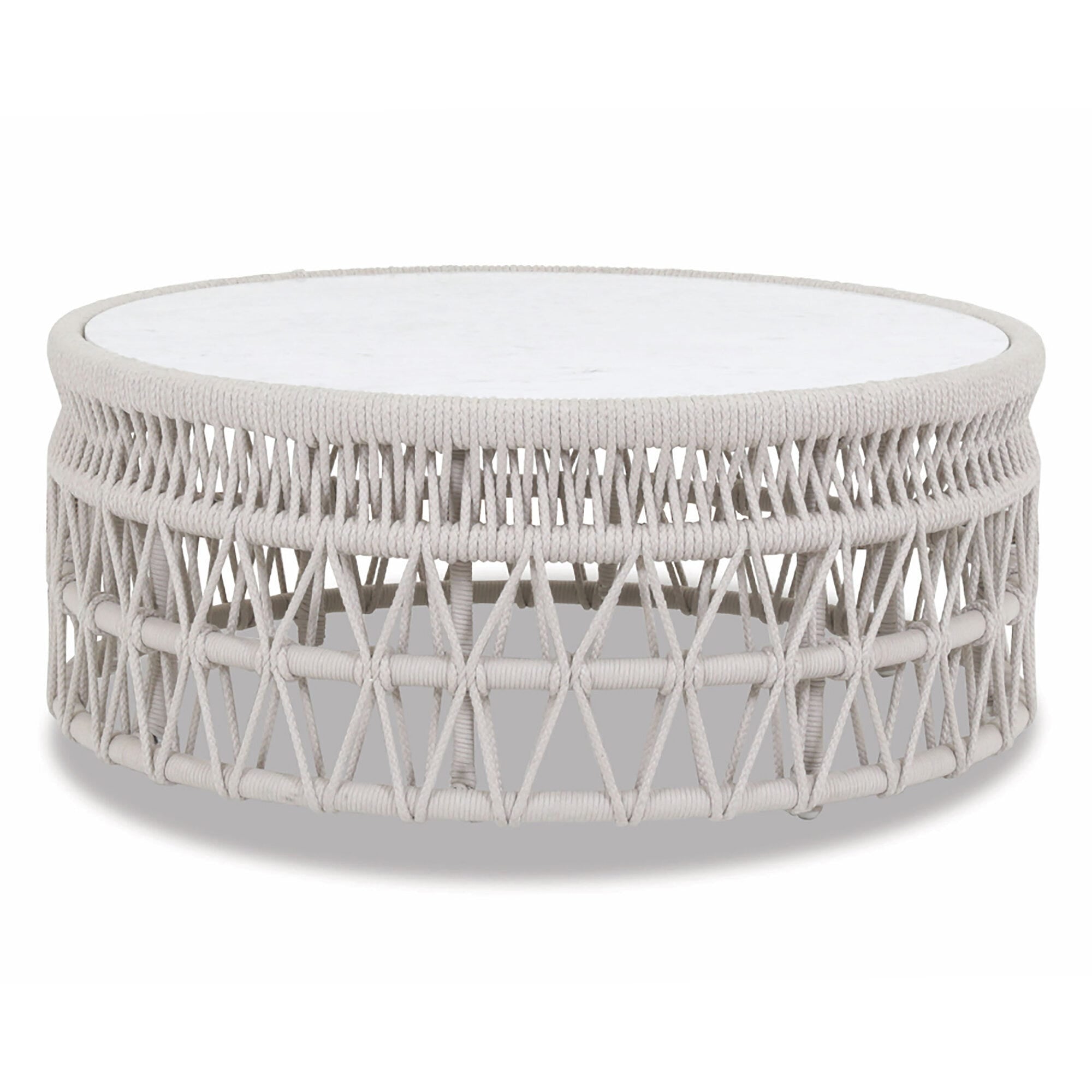 Dana Coffee Table with Honed Carrara Marble Top