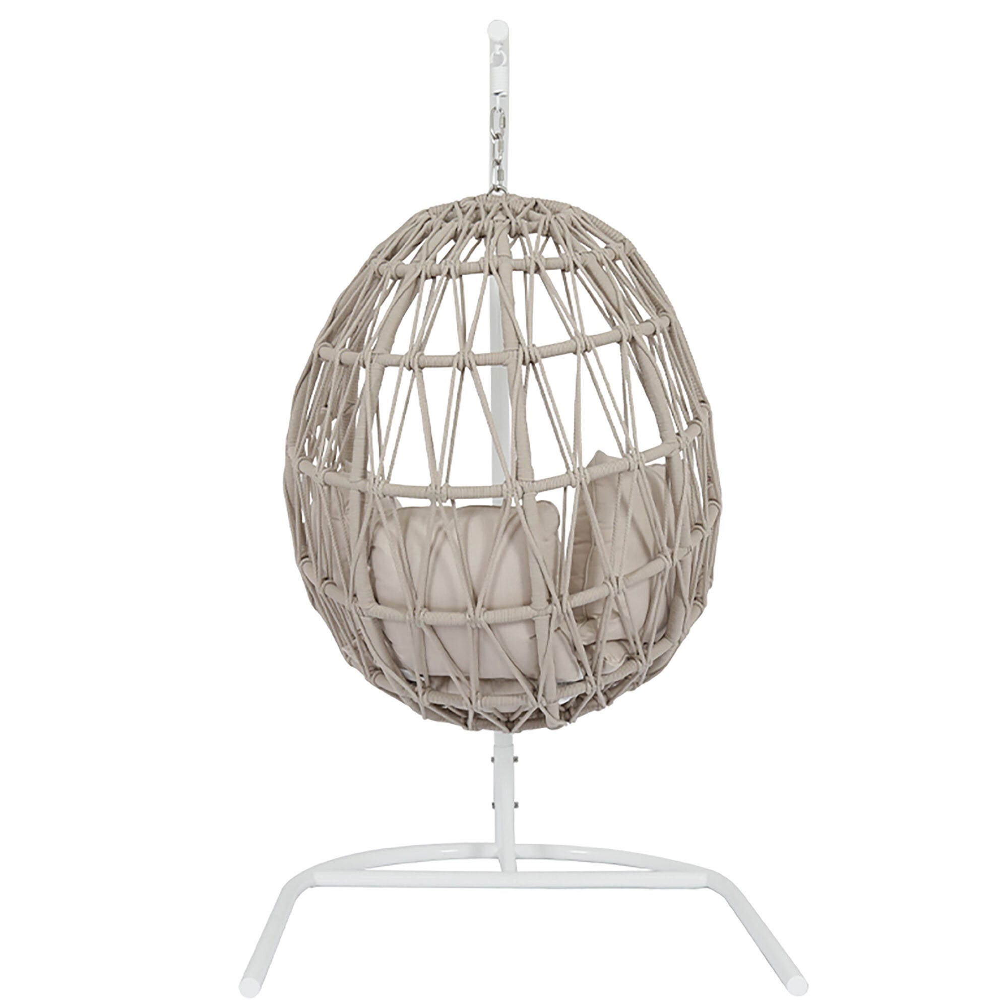 Dana Rope Hanging Club Chair in Linen Canvas