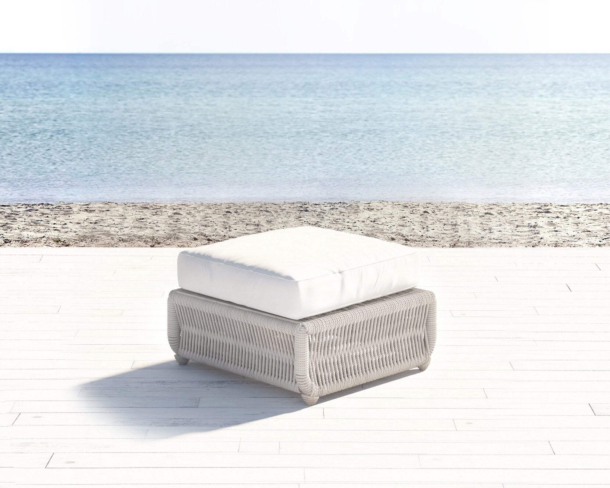 Dana Rope Ottoman Front