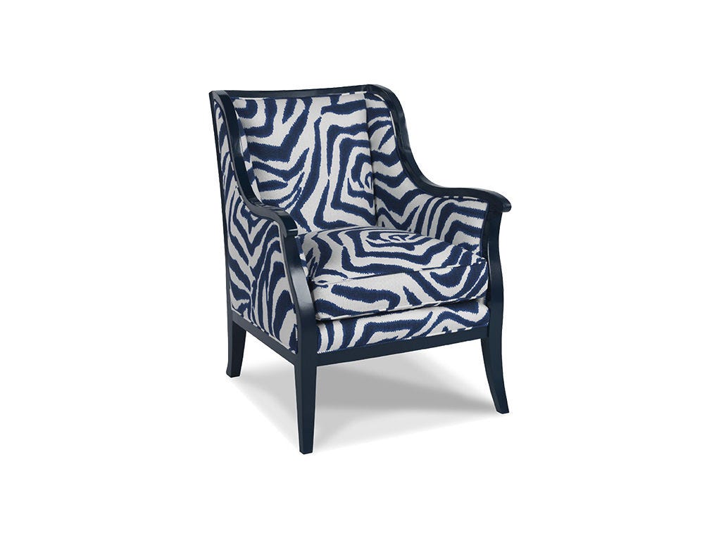 Cadence Exposed Wood Chair Blue