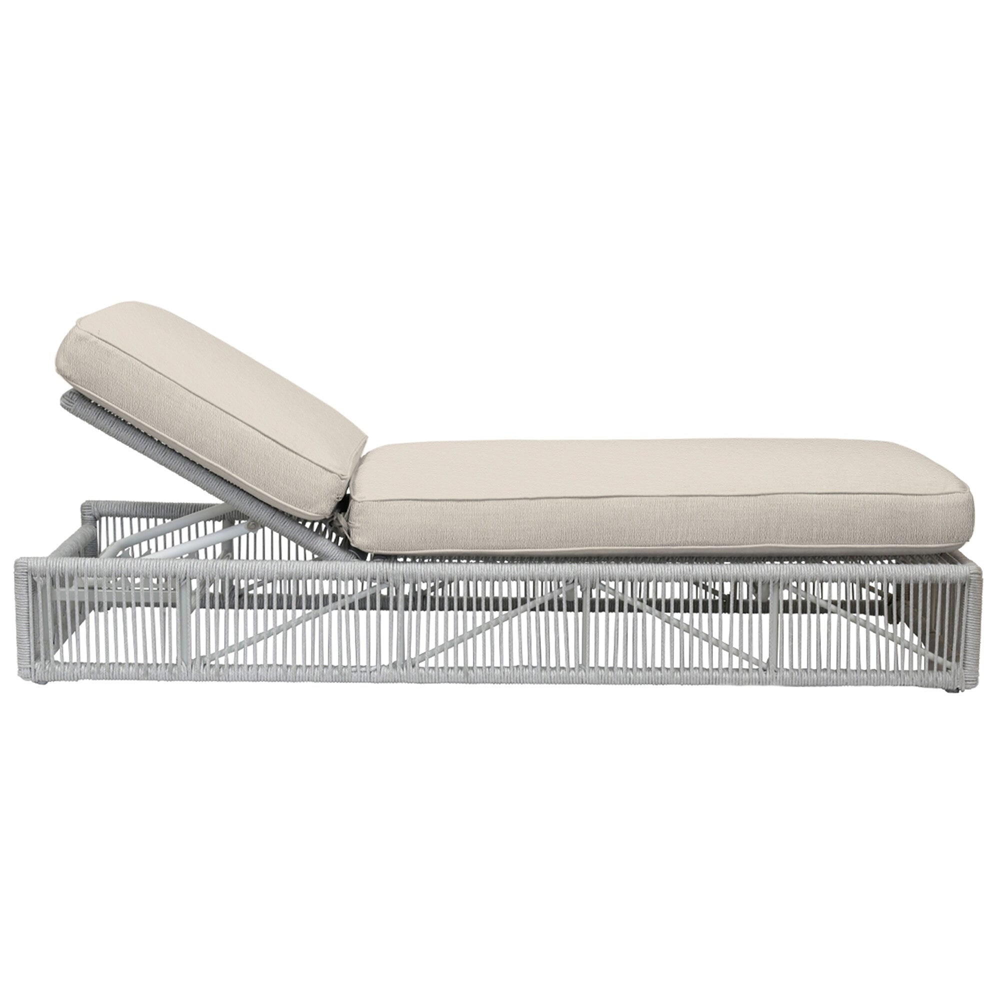 Miami Adjustable Chaise in Echo Ash w/ Self Welt
