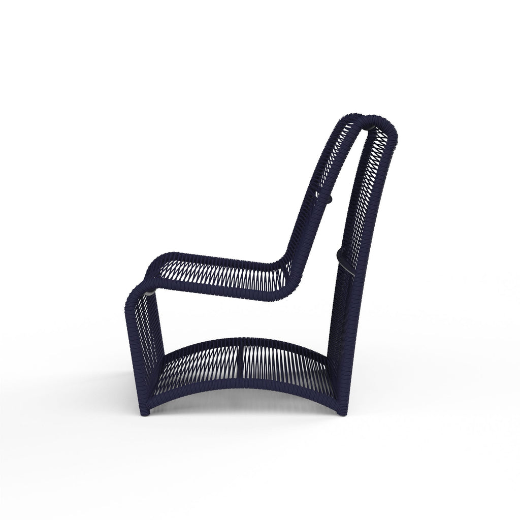 Marino Armless Club Chair in Navy