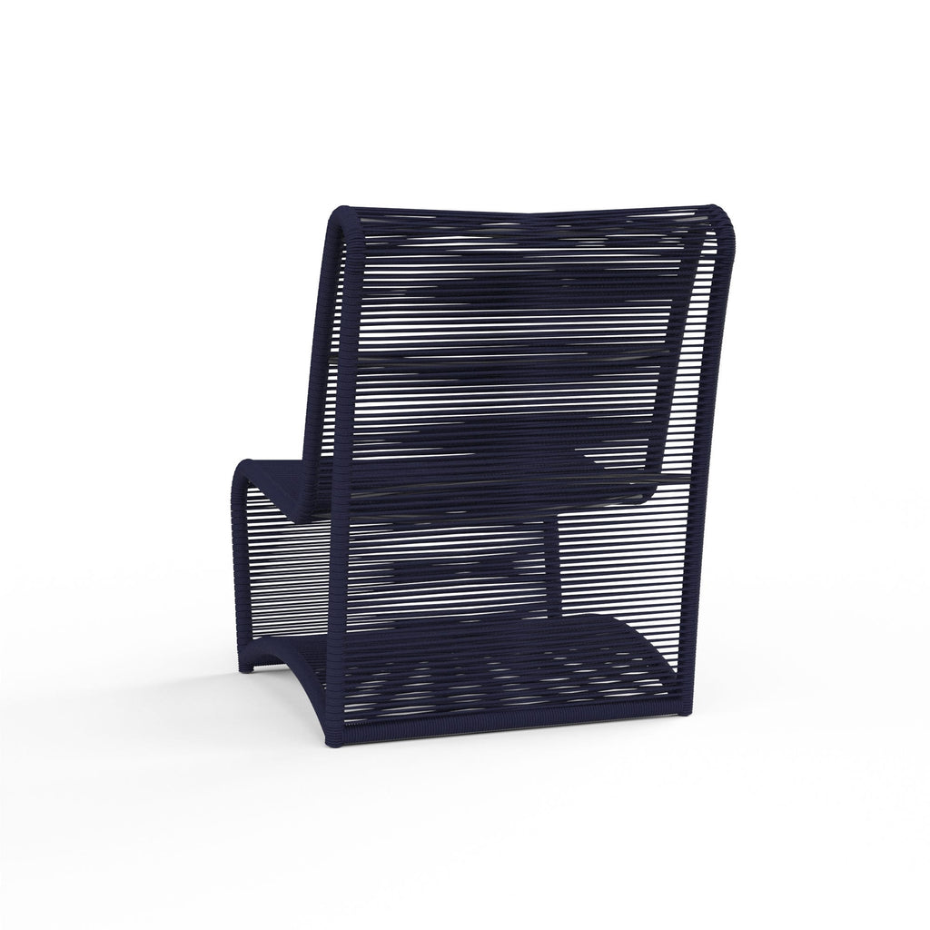 Marino Armless Club Chair in Navy