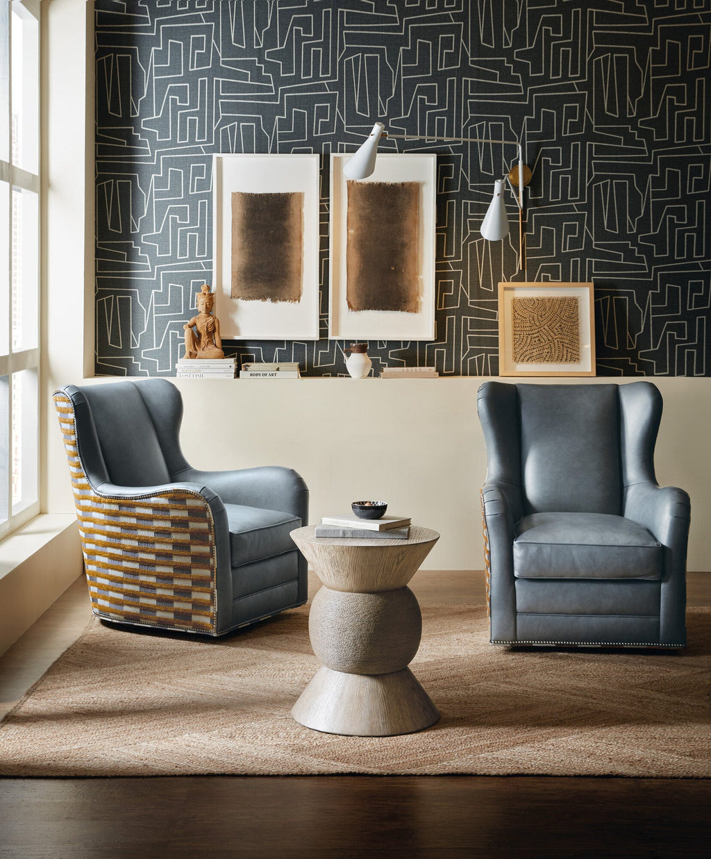 Room view of the Round Robin Accent Table