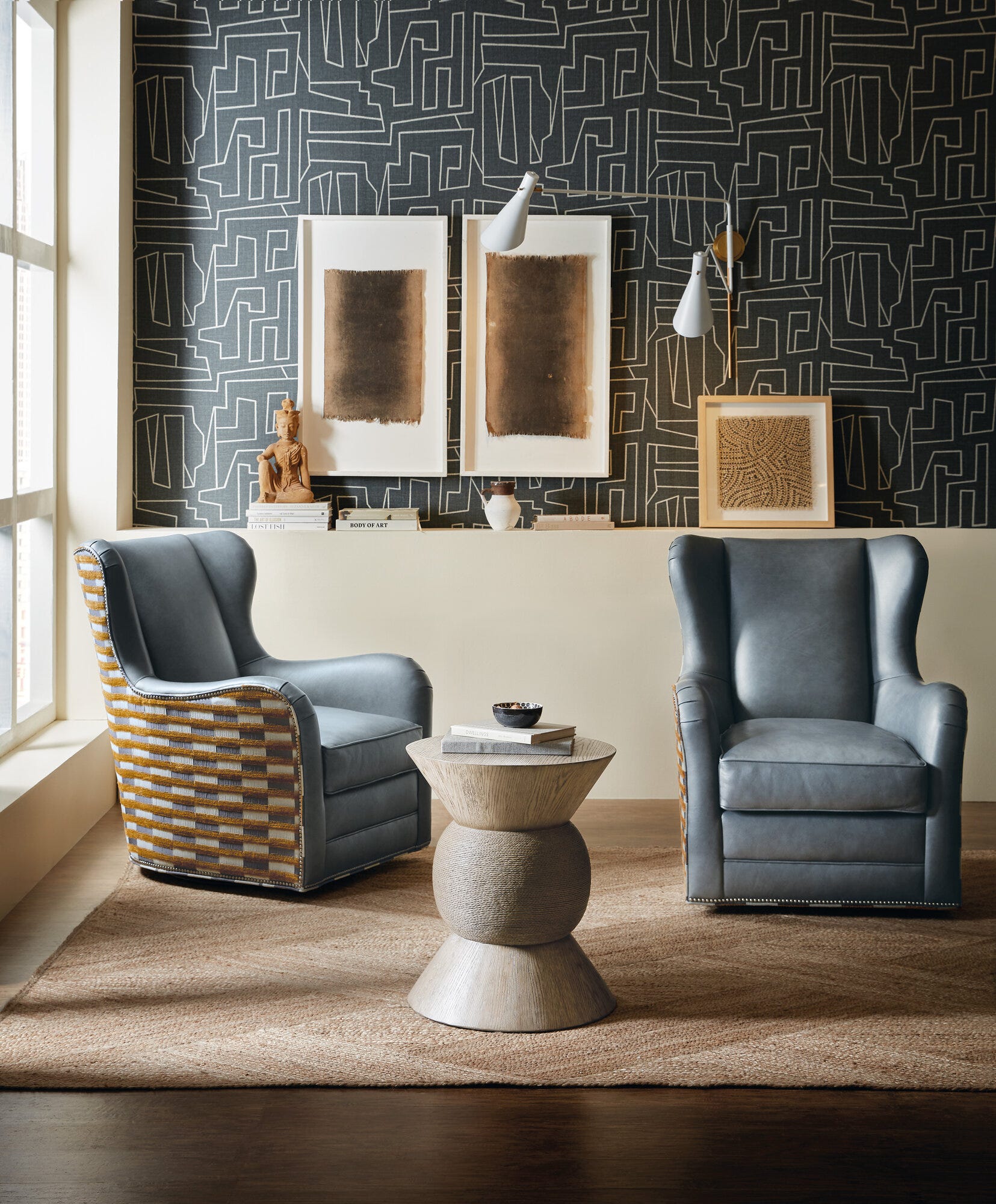 Room view of the Round Robin Accent Table