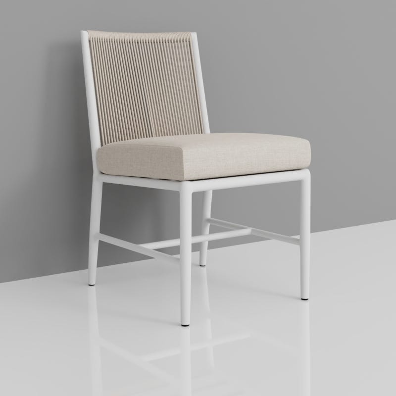 Sabbia Armless Dining Chair in Echo Ash, No Welt