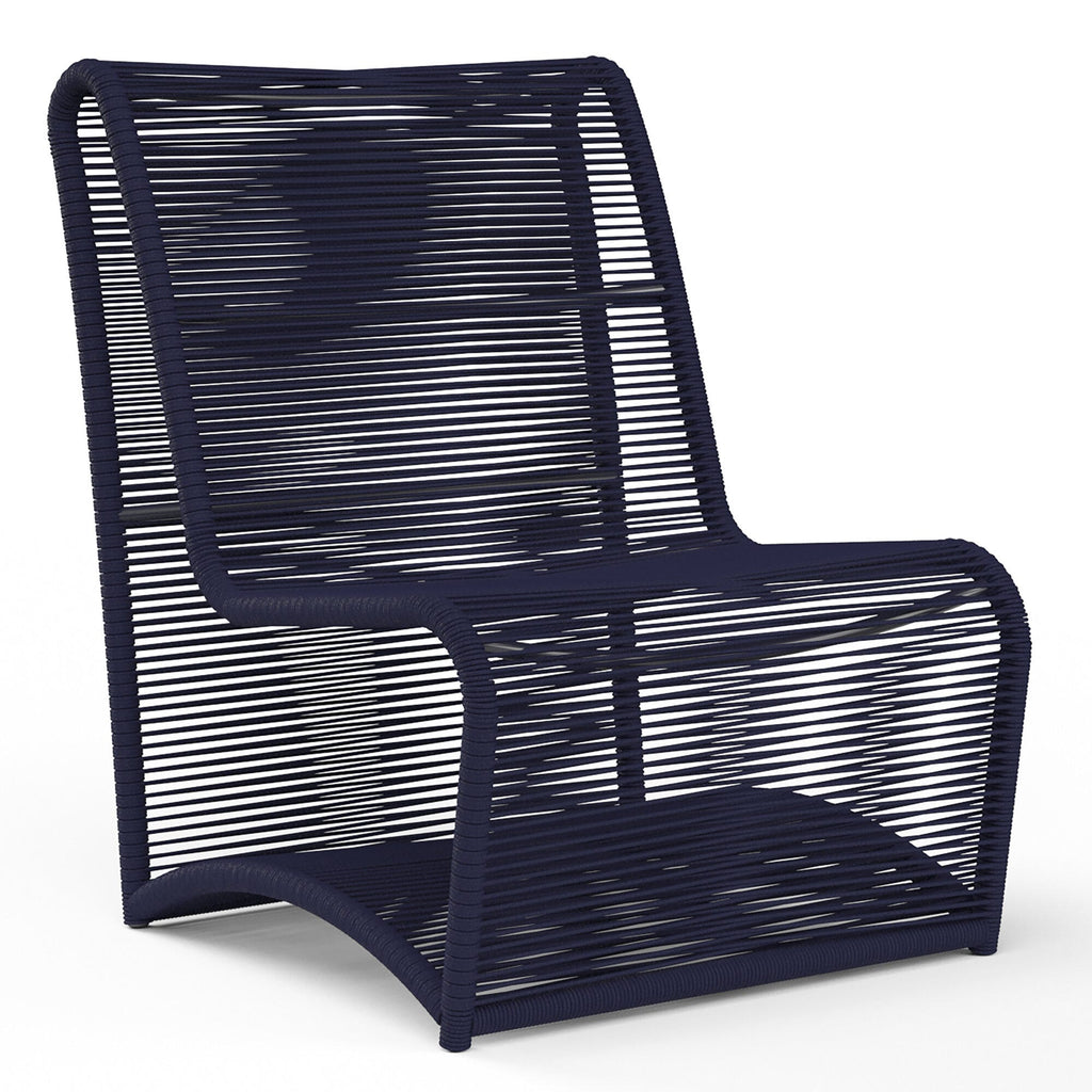 Marino Armless Club Chair in Navy