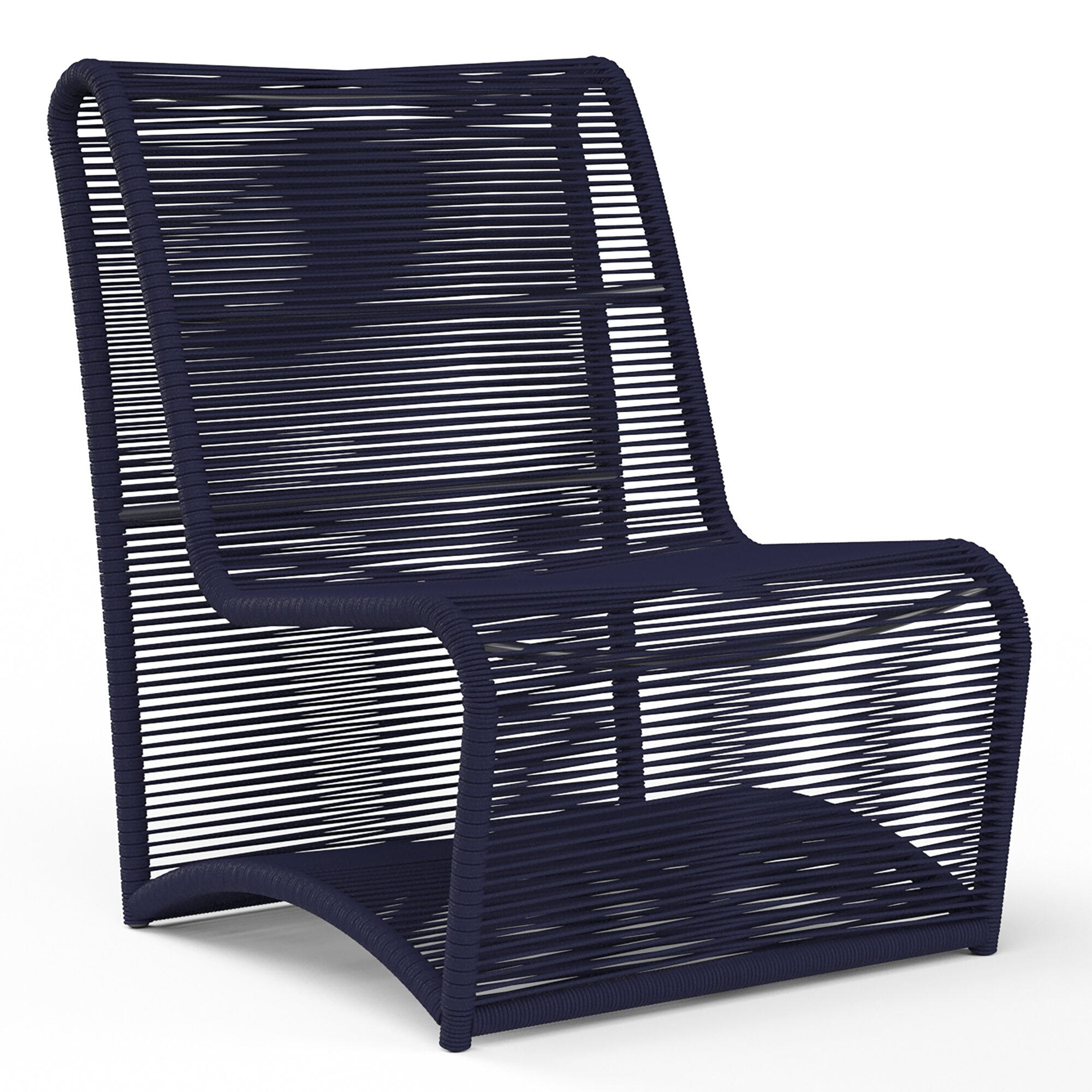 Marino Armless Club Chair in Navy