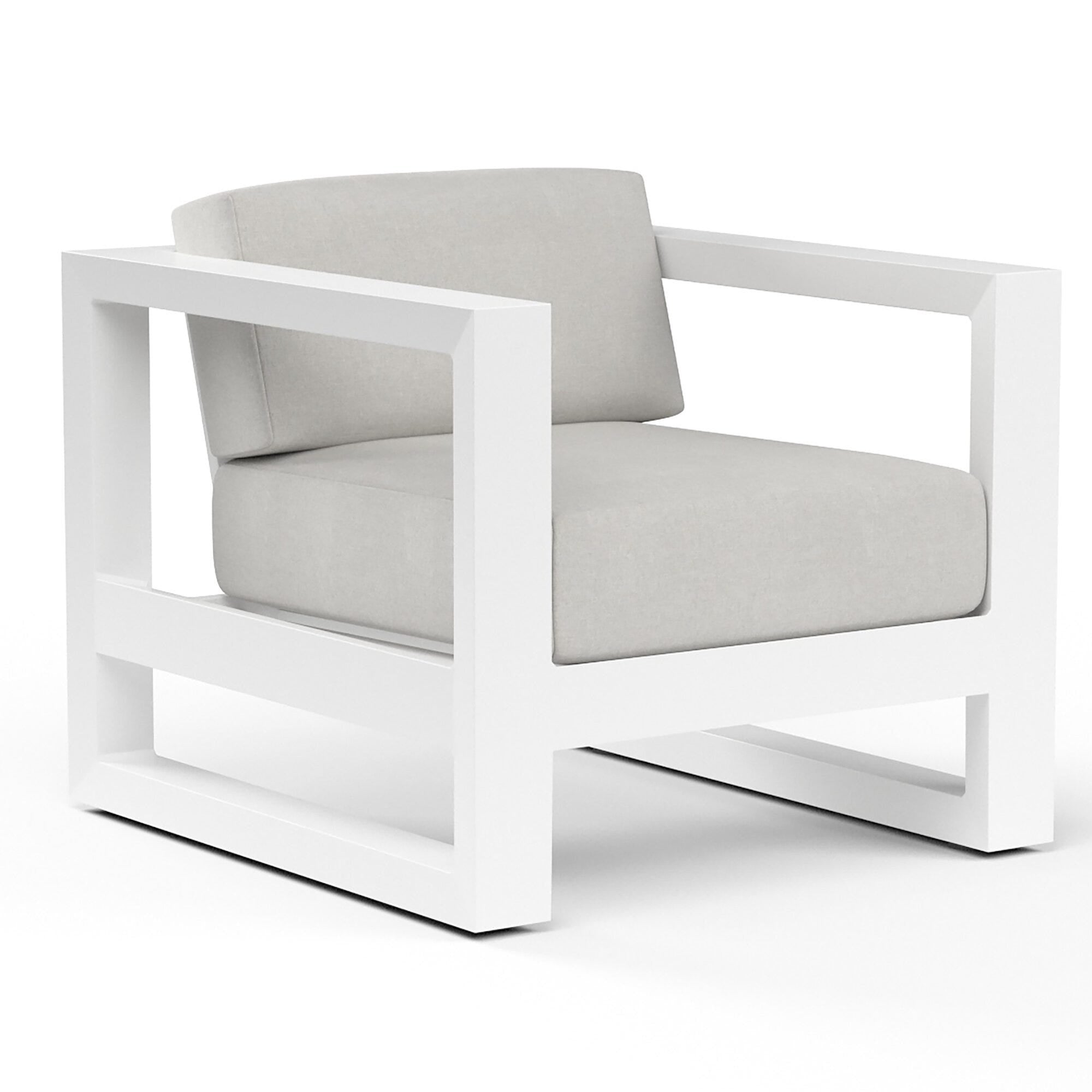 Newport Club Chair in Cast Silver, No Welt