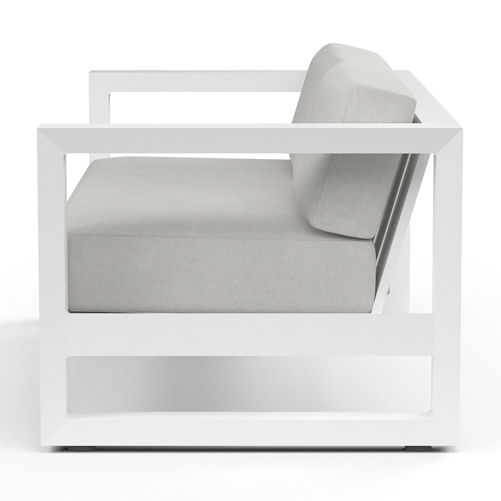 Newport Club Chair in Cast Silver, No Welt