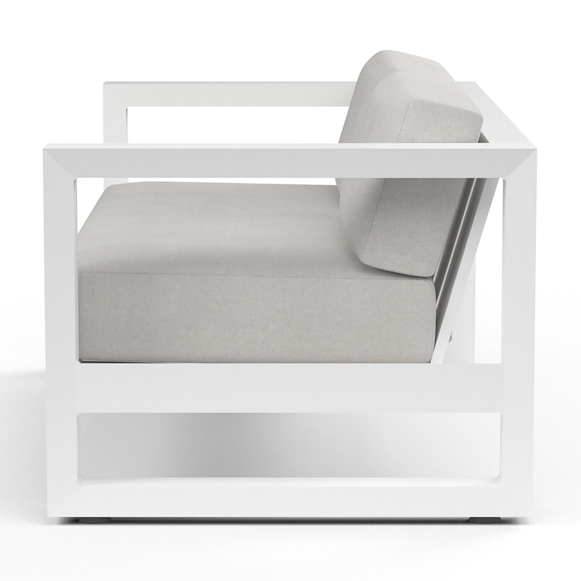 Newport Club Chair in Cast Silver, No Welt
