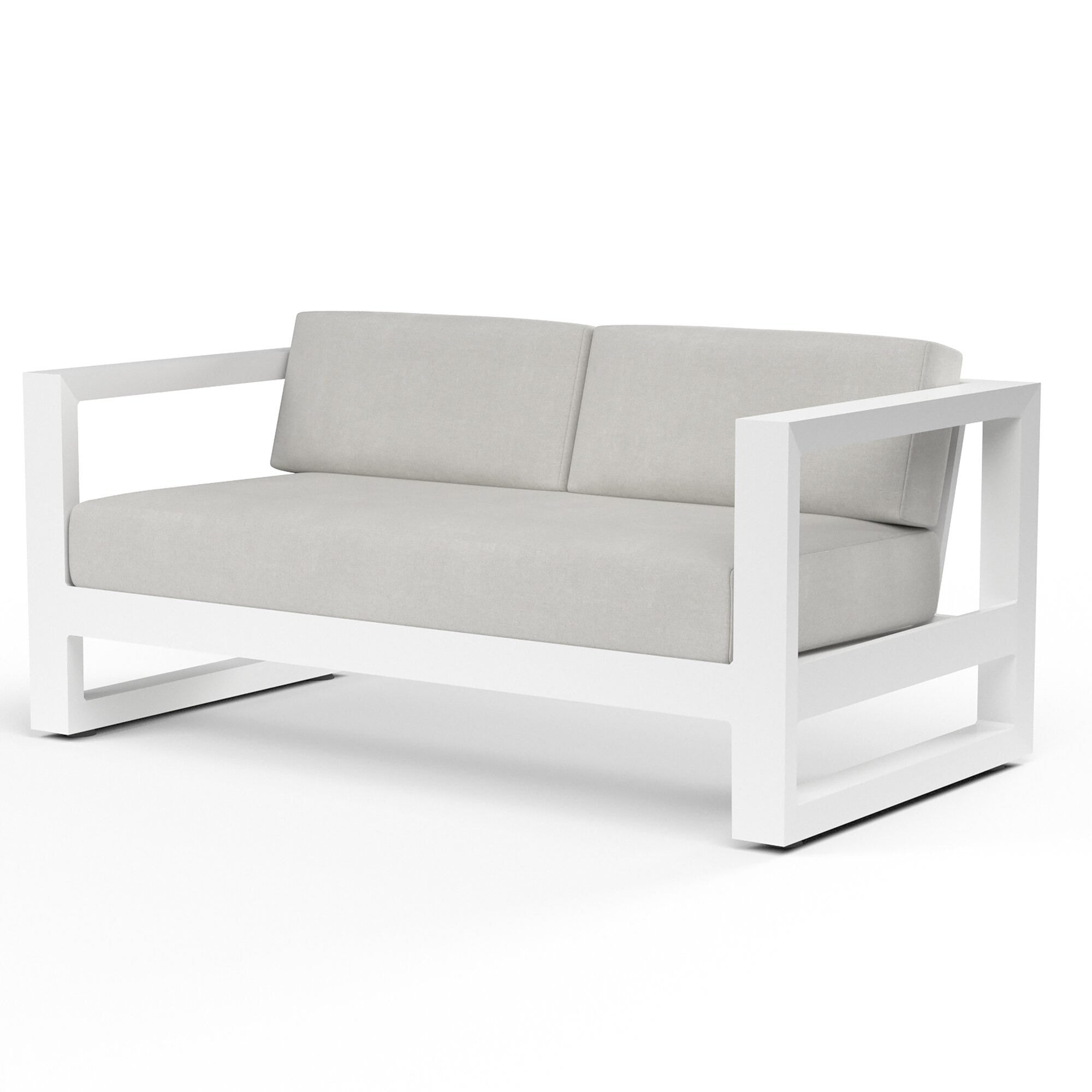 Newport Loveseat in Cast Silver, No Welt