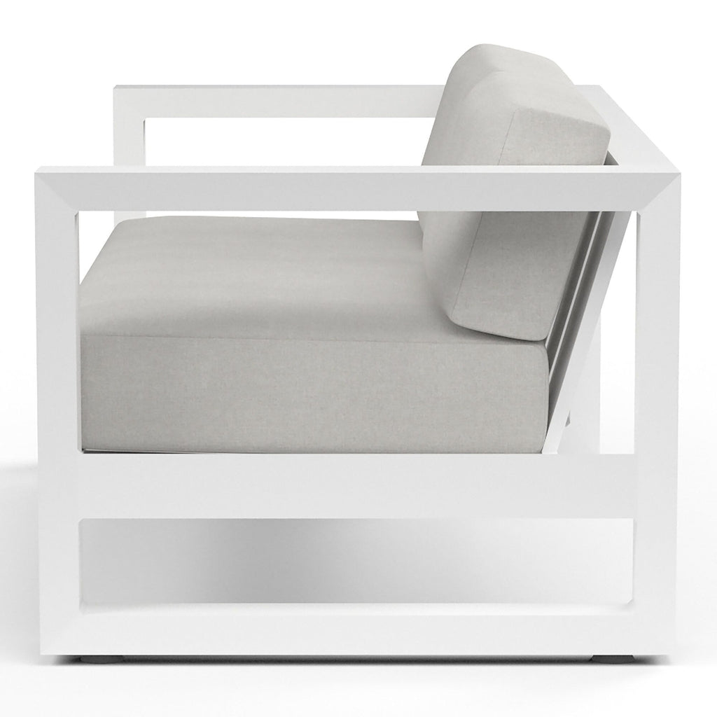 Newport Loveseat in Cast Silver, No Welt