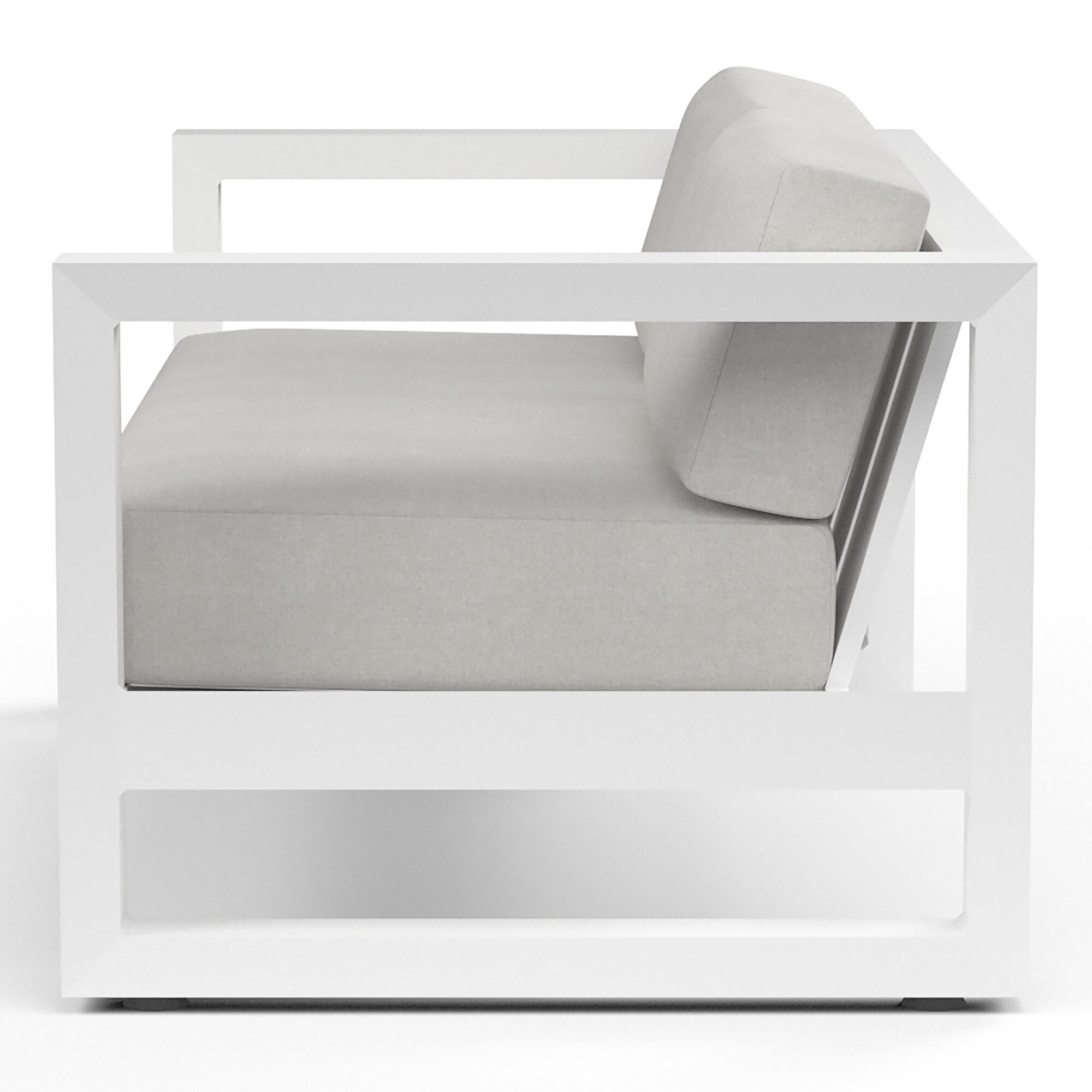 Newport Loveseat in Cast Silver, No Welt