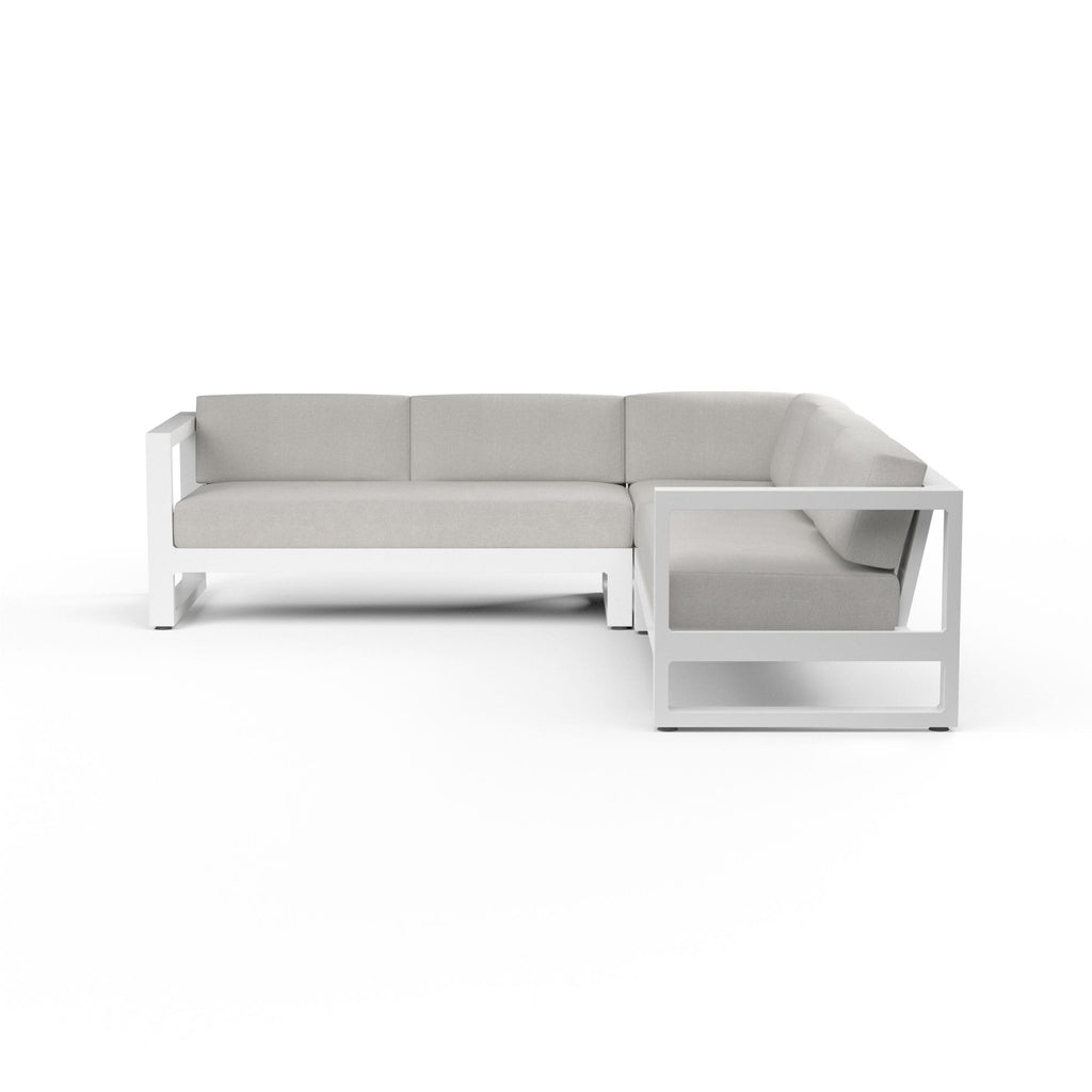 Newport Sectional in Cast Silver, No Welt
