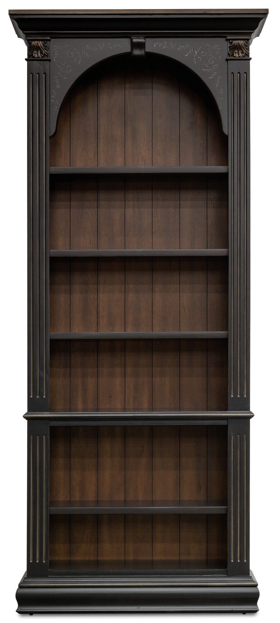 Black Bookcase Straight Silo