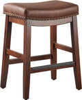 YUTZY WOODWORKING Upholstered Saddle Stool 503-24