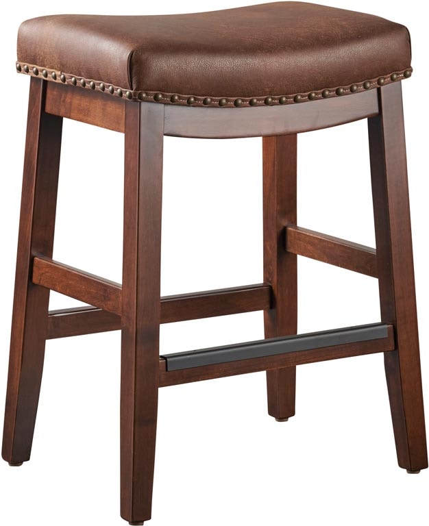 YUTZY WOODWORKING Upholstered Saddle Stool 503-24