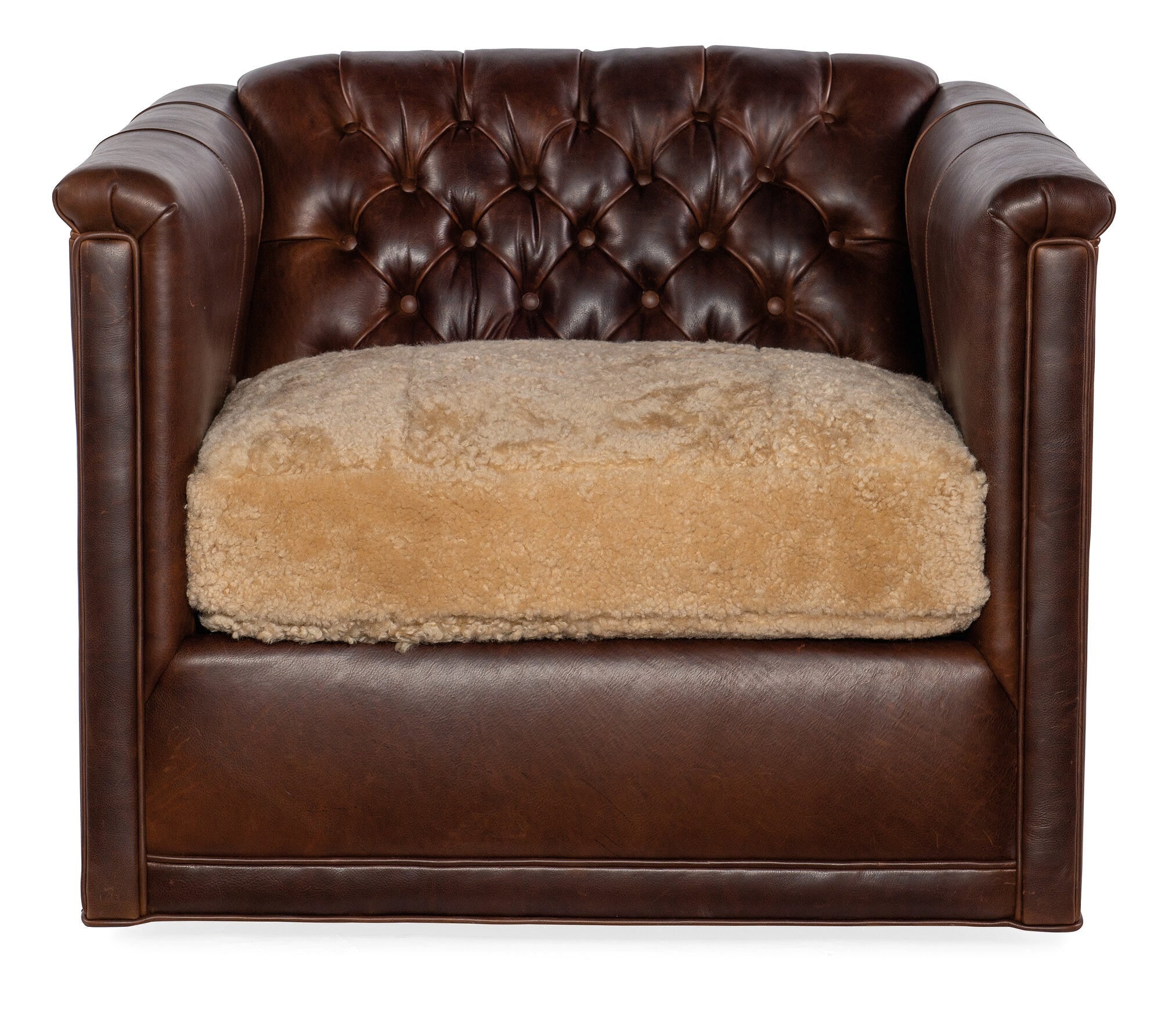 Jaden Swivel Tufted Chair - Straight Image