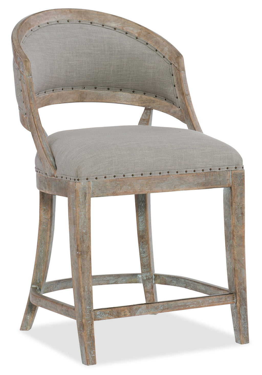 Boheme Garnier Barrel Back Counter Stool - Front View