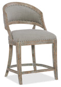 Boheme Garnier Barrel Back Counter Stool - Front View