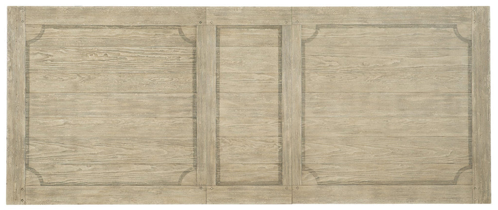 Ciao Bella 84in Trestle Table with 2-18in Leaves-Flaky White/Black