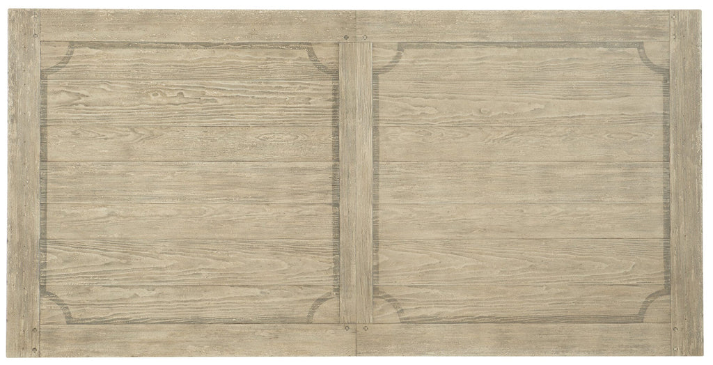 Ciao Bella 84in Trestle Table with 2-18in Leaves-Flaky White/Black