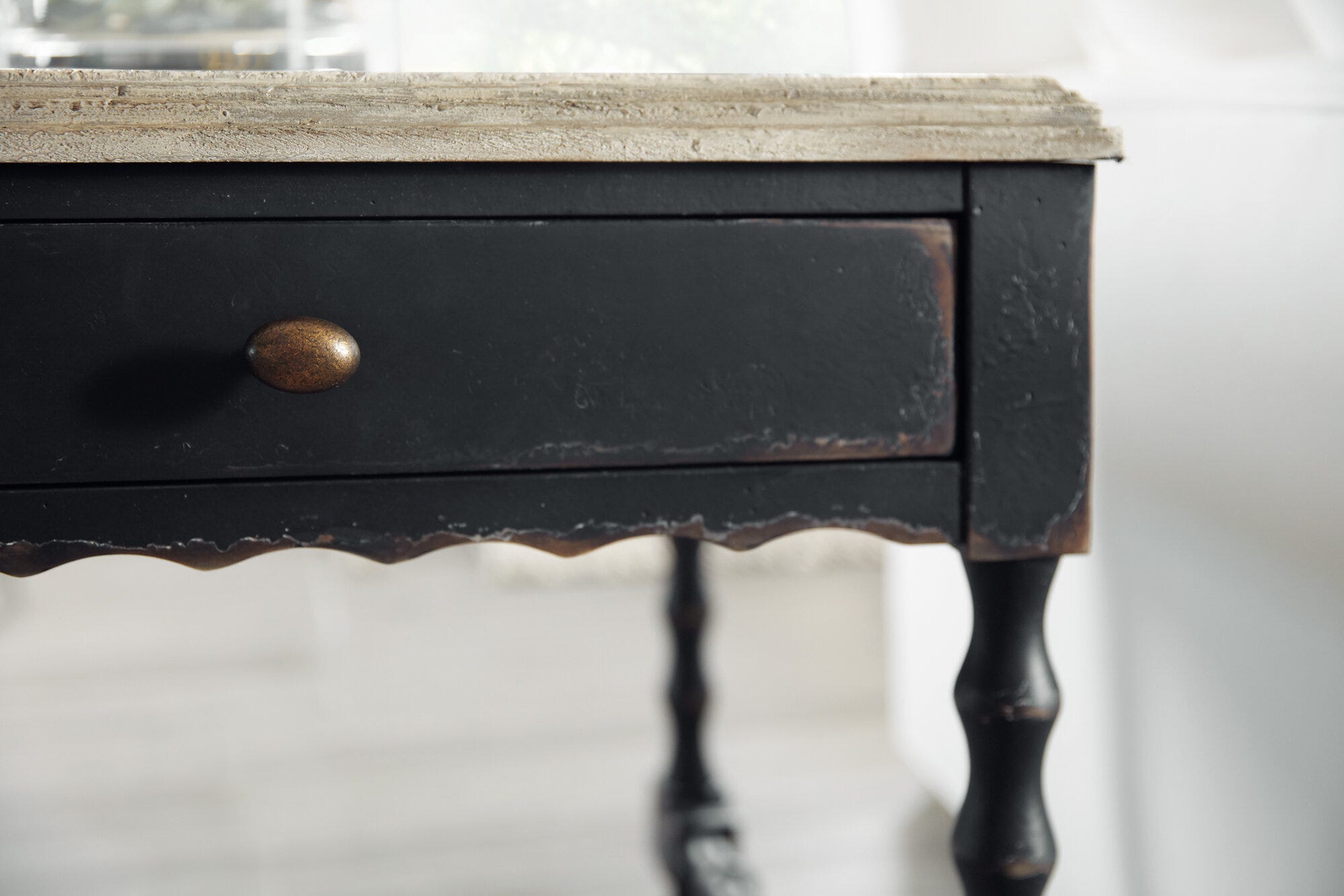 Detail view of Ciao Bella Rectangular End Table
