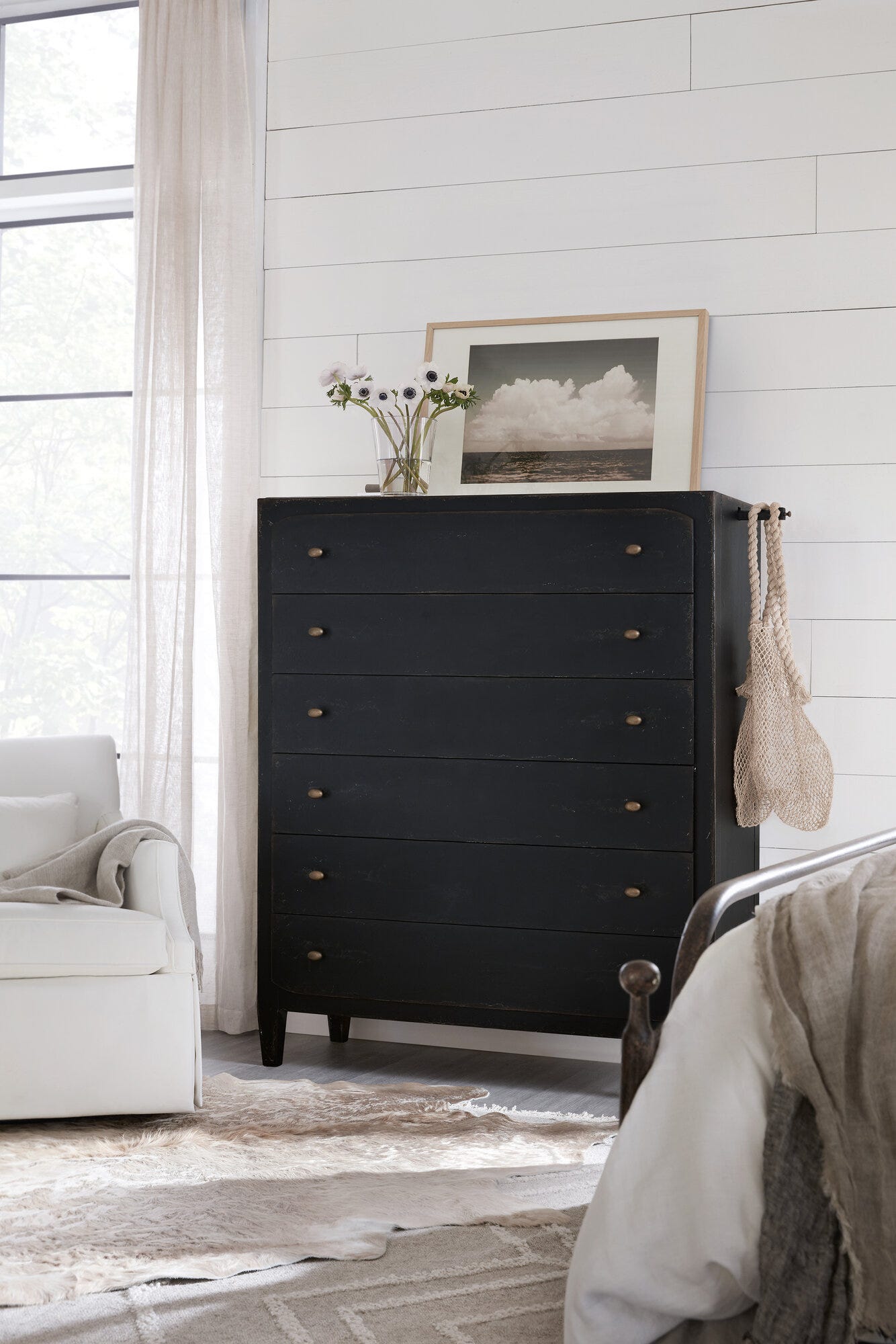 Ciao Bella Six-Drawer Chest- Black Room Image
