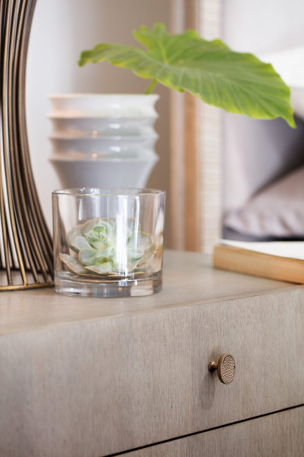 Detail view of Elixir Two-Drawer Nightstand