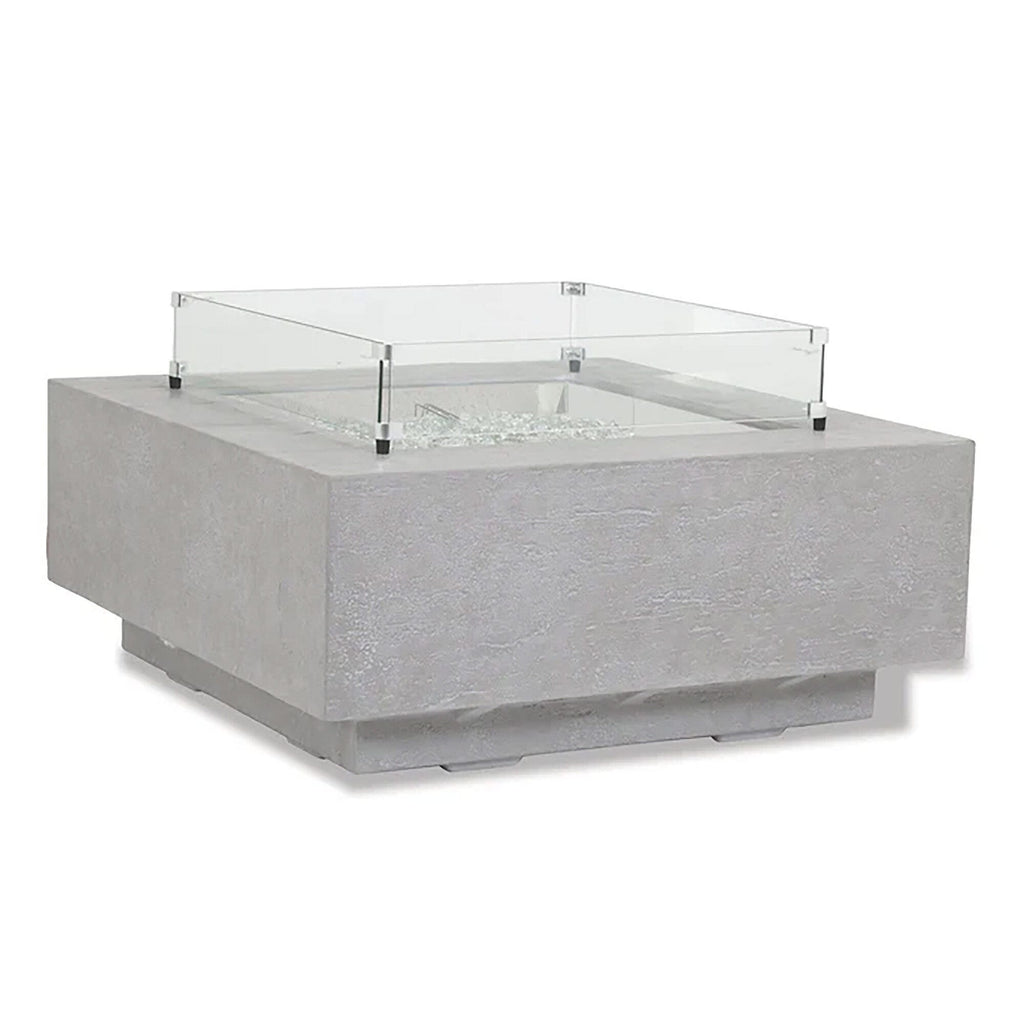 Square Fire Table Glass Surround