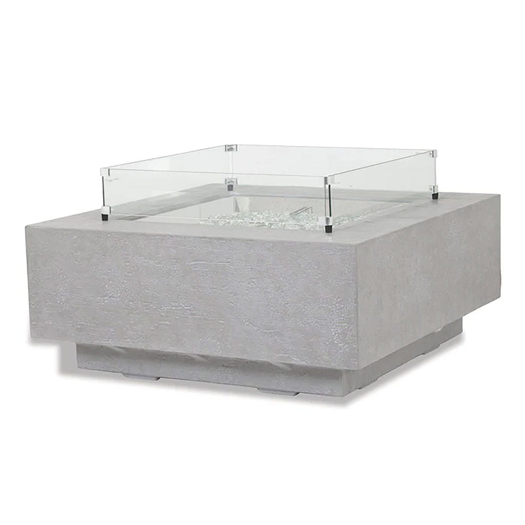 Square Fire Table Glass Surround