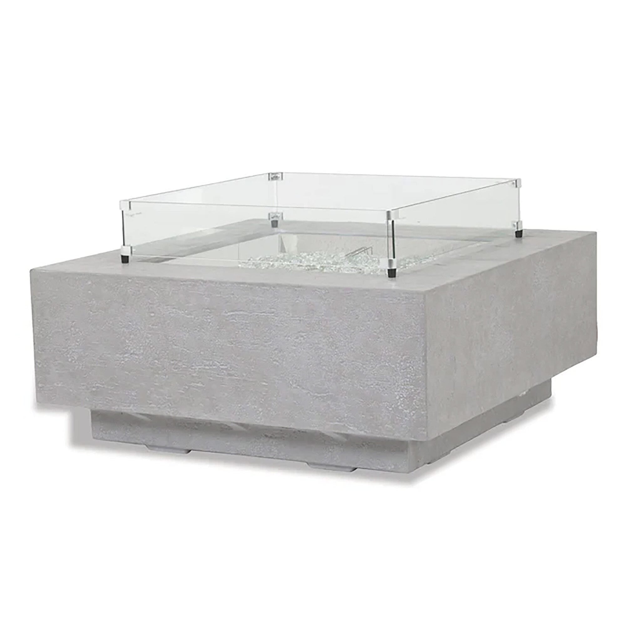 Square Fire Table Glass Surround