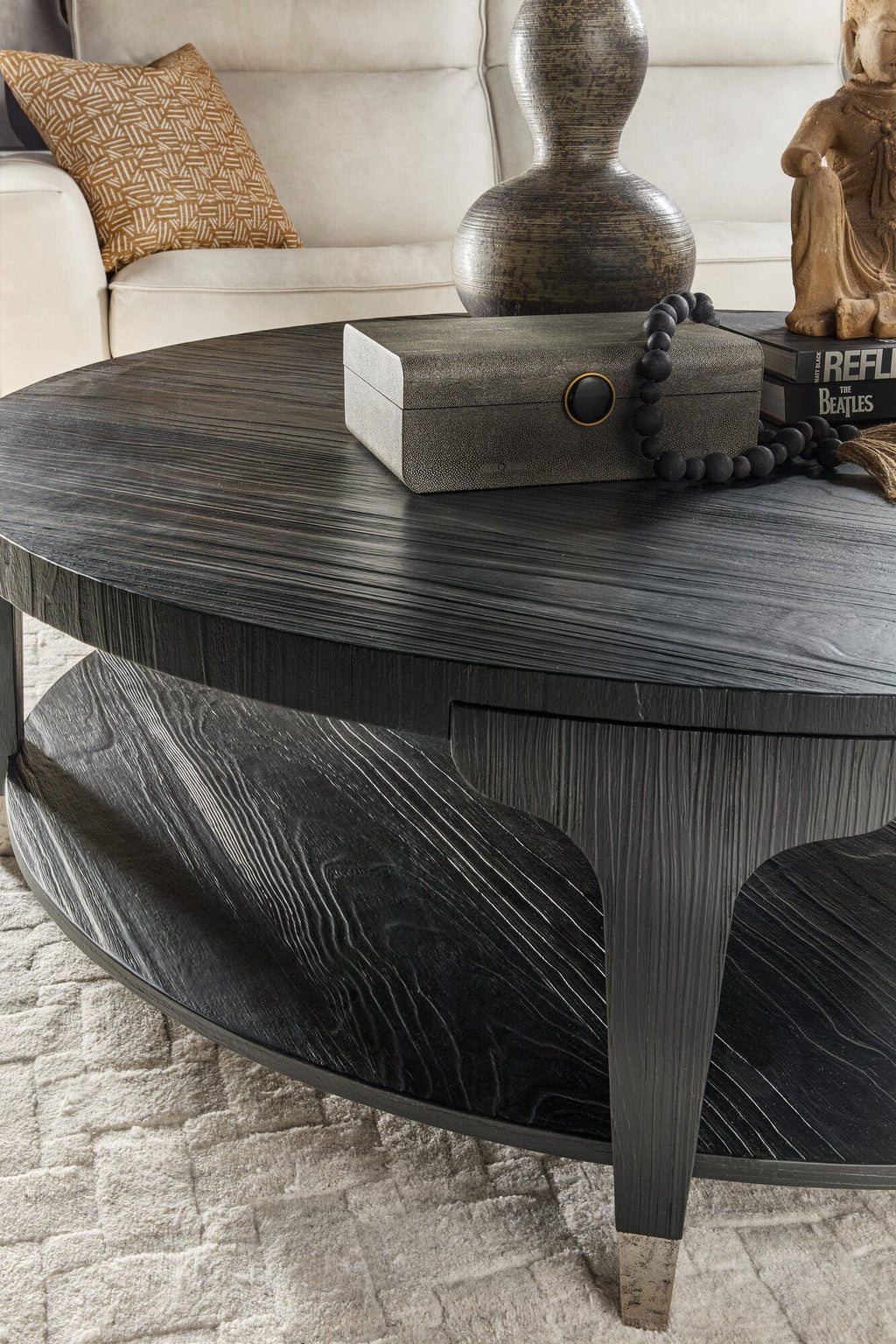 Chapman Shou Sugi Ban Round Cocktail Table