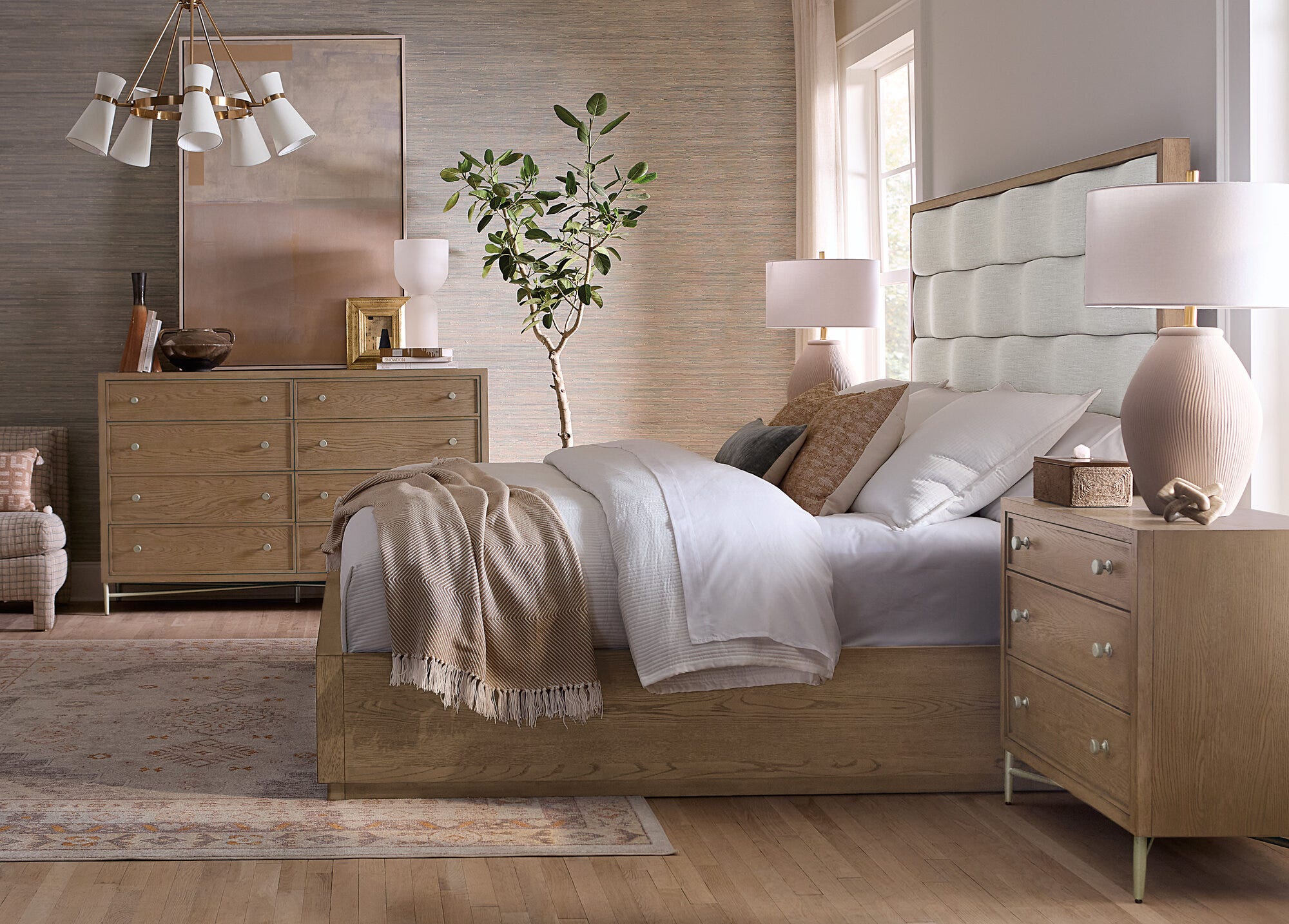 Sonnet Three-Drawer Nightstand Room Image 2