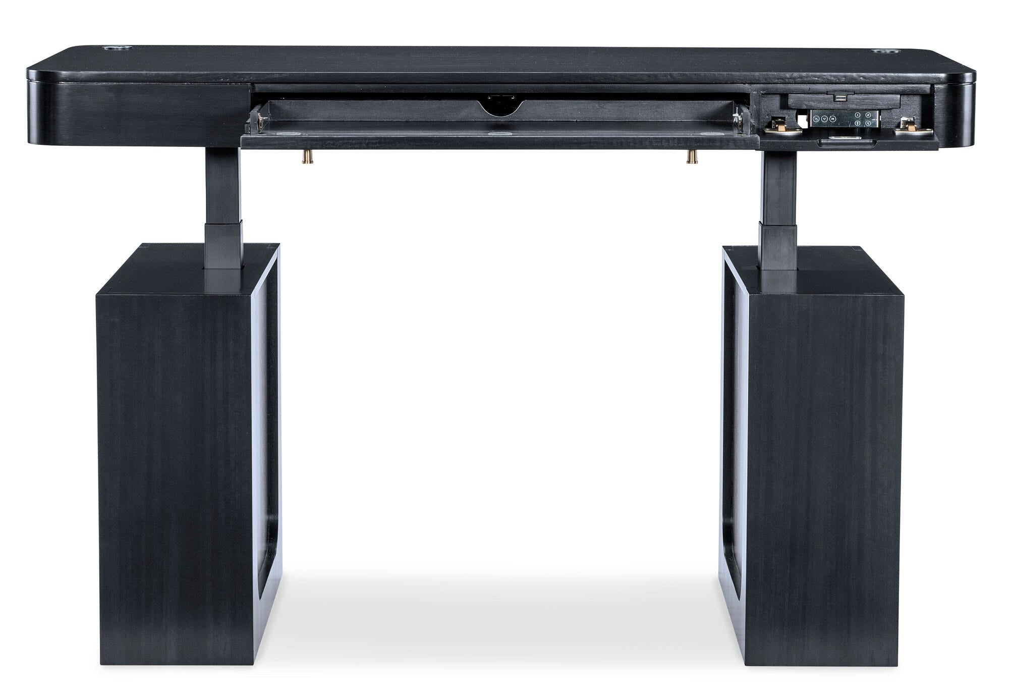 Kenzo Lift Adjustable-Height Desk - Straight Open View 2