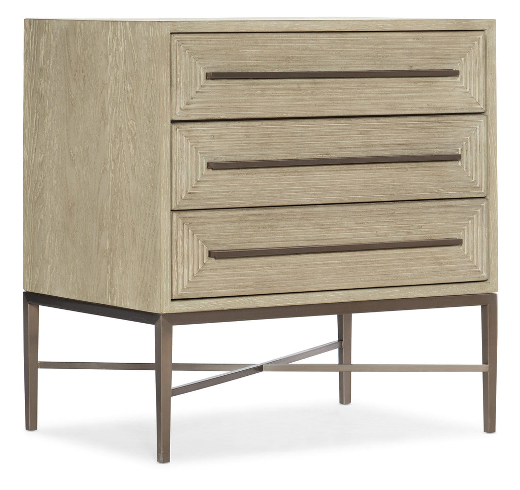 Silo view of Cascade Three-Drawer Nightstand
