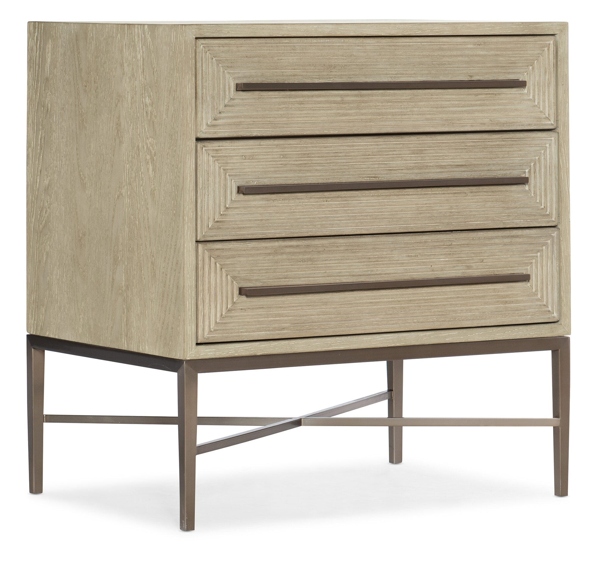 Silo view of Cascade Three-Drawer Nightstand