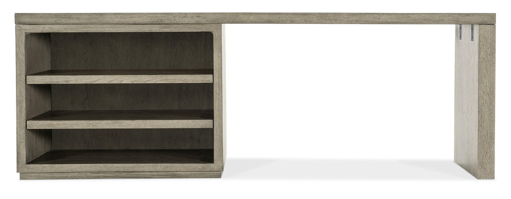 Linville Falls 84" Desk with Open Desk Cabinet - Straight View